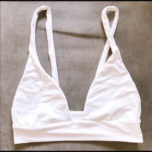 Boys and arrows white bikini top